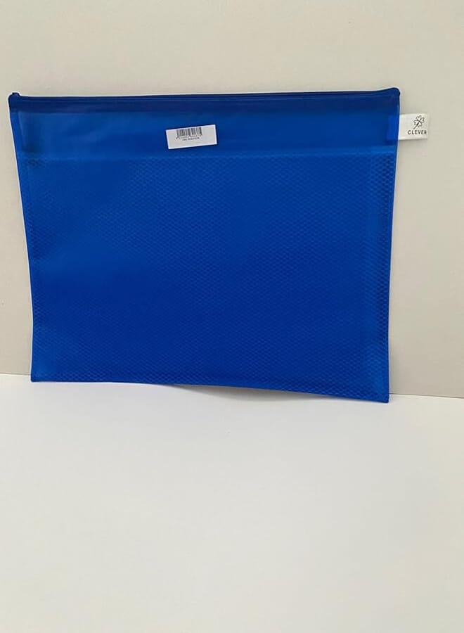 Clever Zipper Bag, A3 Size, Blue